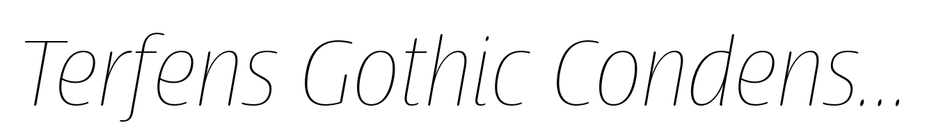 Terfens Gothic Condensed Thin Italic